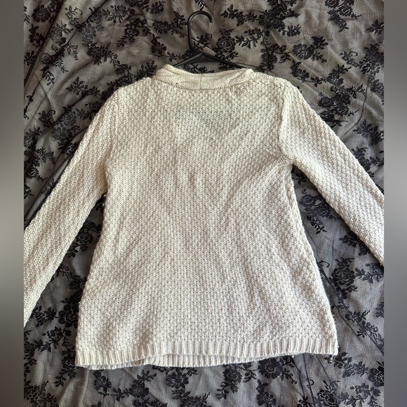 Apt.9 Woven sweater semi-casual. Cream colored size small. - Picture 2 of 6